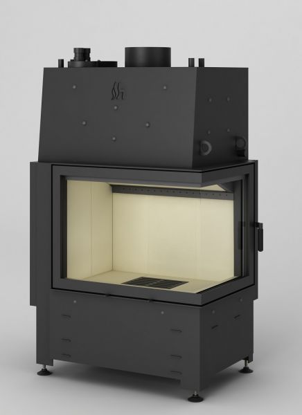 Wkład kominkowy z płaszczem wodnym na pellet Idropellbox 30 volcano wp 18 - Wkład kominkowy z płaszczem wodnym na pellet Idropellbox 30